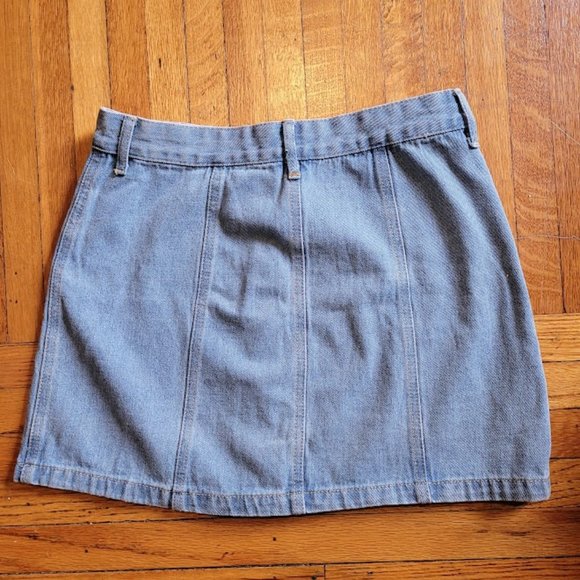 Forever 21 Button Front Denim Skirt M - Picture 3 of 4